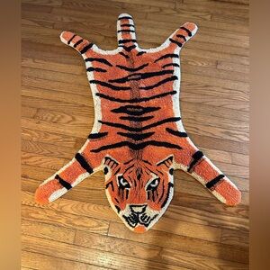 Urban Outfitters Tiger Rug in Orange and Black